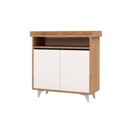 Hanah Home Springa Zapatero Roble y Blanco